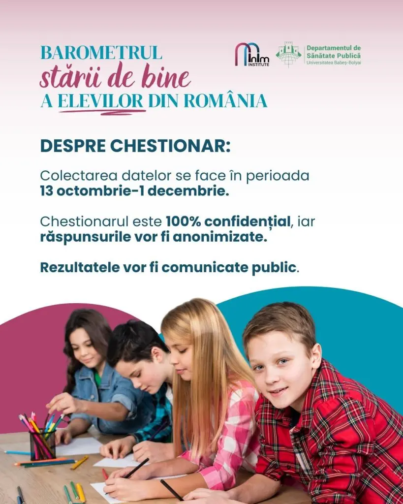 Nou barometru pentru măsurarea stării de bine a elevilor din România